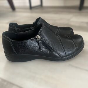 Clarks Cheyn Clay Loafers Comfort Shoes Size 7 M Dark Brown 15807 EUC